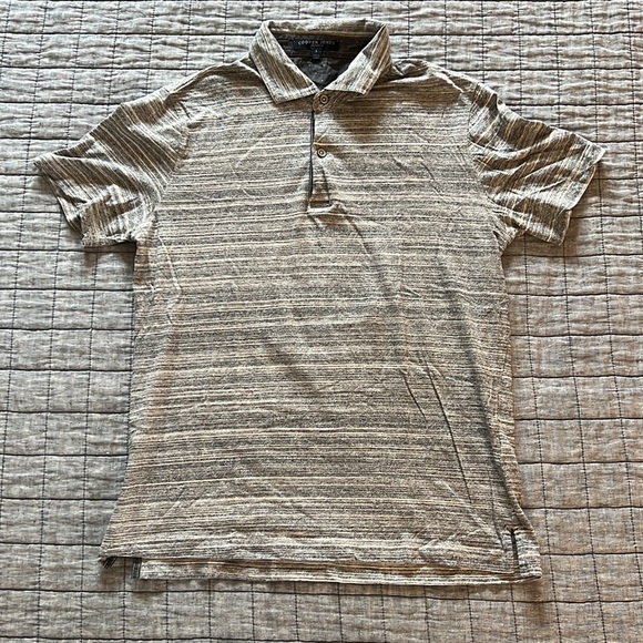 Cooper Jones Supply Striped Short Sleeve Polo Shirt With Patterned Collar - Picture 5 of 8